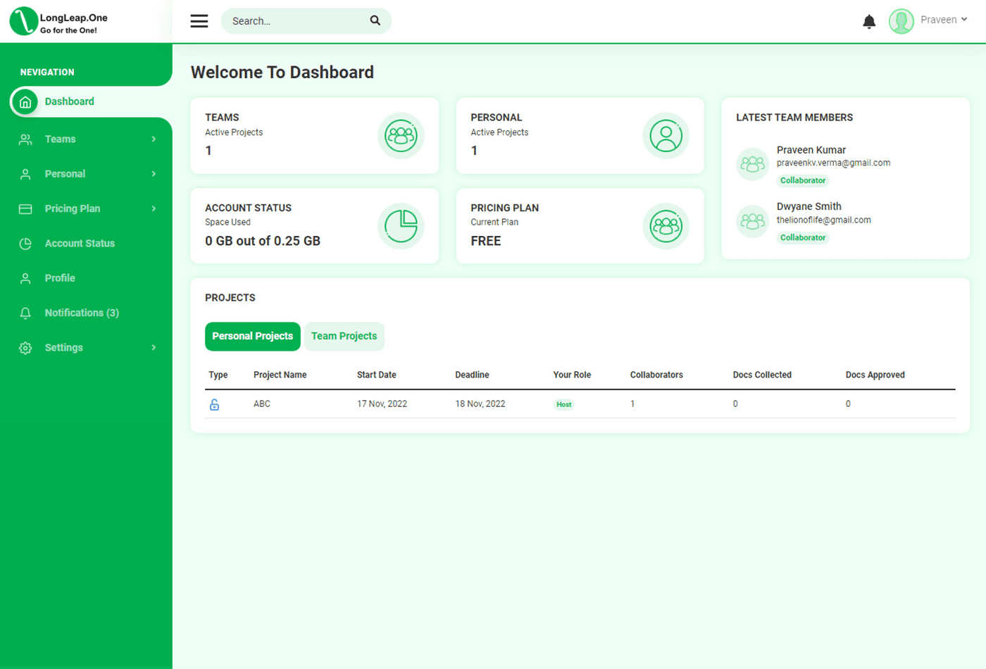 LongLeap screen 2